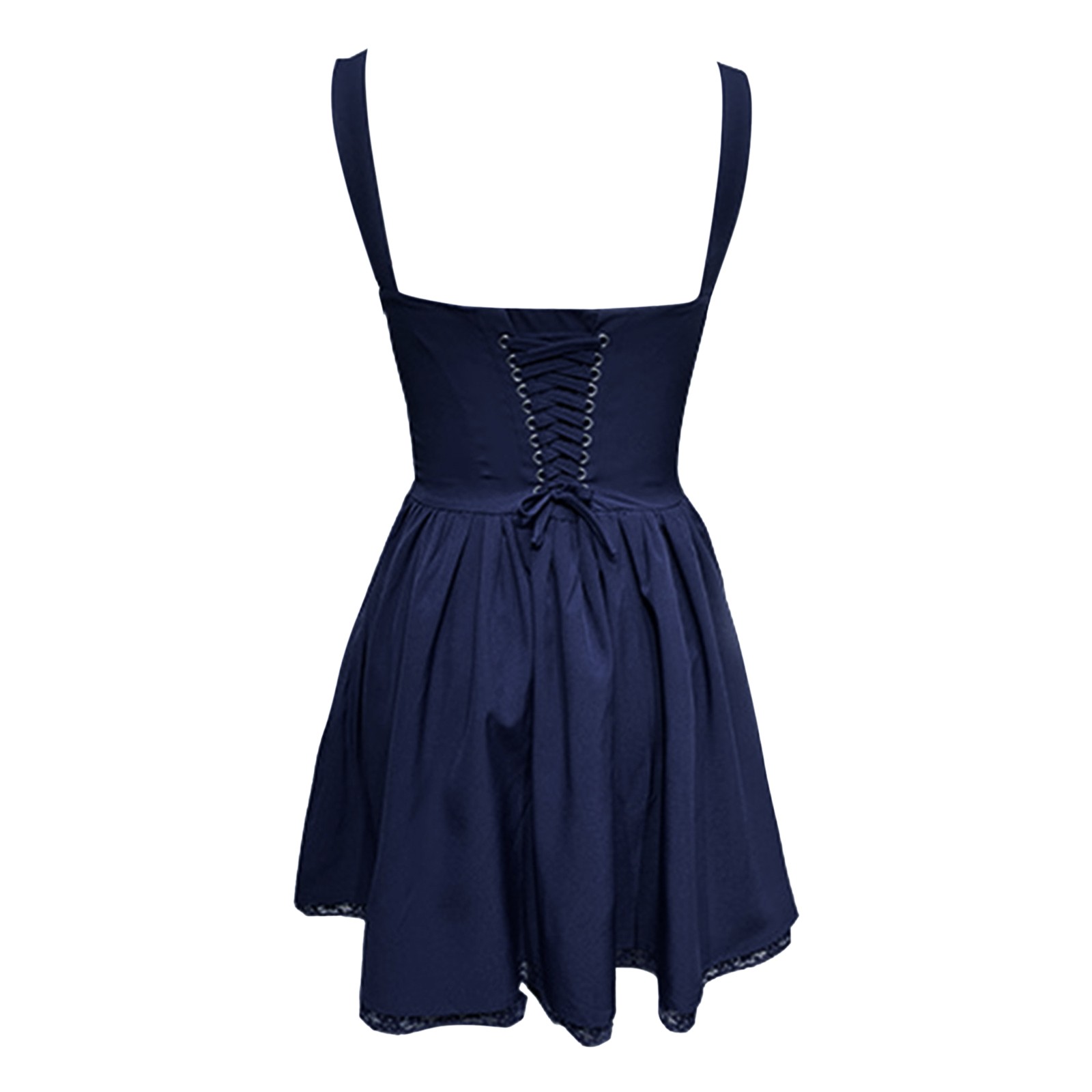 thumbnail image 5 of Vestido floral sin mangas de encaje para mujer: vestido de fiesta sexy estilo corsé camisola, mezcla de poliéster y spandex, diseño que estiliza la cintura, 5 of 5